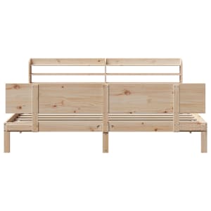 Rám postele s čelem 200 x 200 cm masivní borové dřevo - obrázek 4