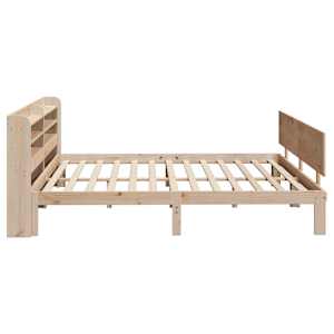 Rám postele s čelem 200 x 200 cm masivní borové dřevo - obrázek 5