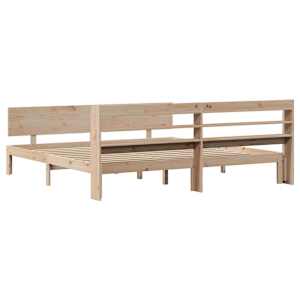 Rám postele s čelem 200 x 200 cm masivní borové dřevo - obrázek 6
