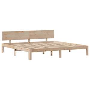 Rám postele s čelem 200 x 200 cm masivní borové dřevo - obrázek 7