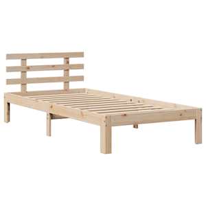 Rám postele s čelem 100 x 200 cm masivní borové dřevo - obrázek 5