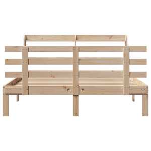 Rám postele s čelem 120 x 200 cm masivní borové dřevo - obrázek 4