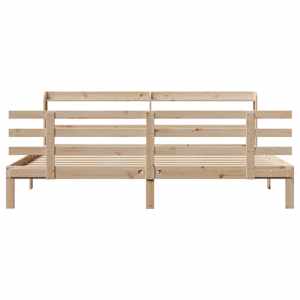 Rám postele s čelem 200 x 200 cm masivní borové dřevo - obrázek 4