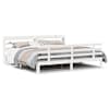 vidaXL voodiraam peatsiga ilma madratsita Valge 200x200 cm