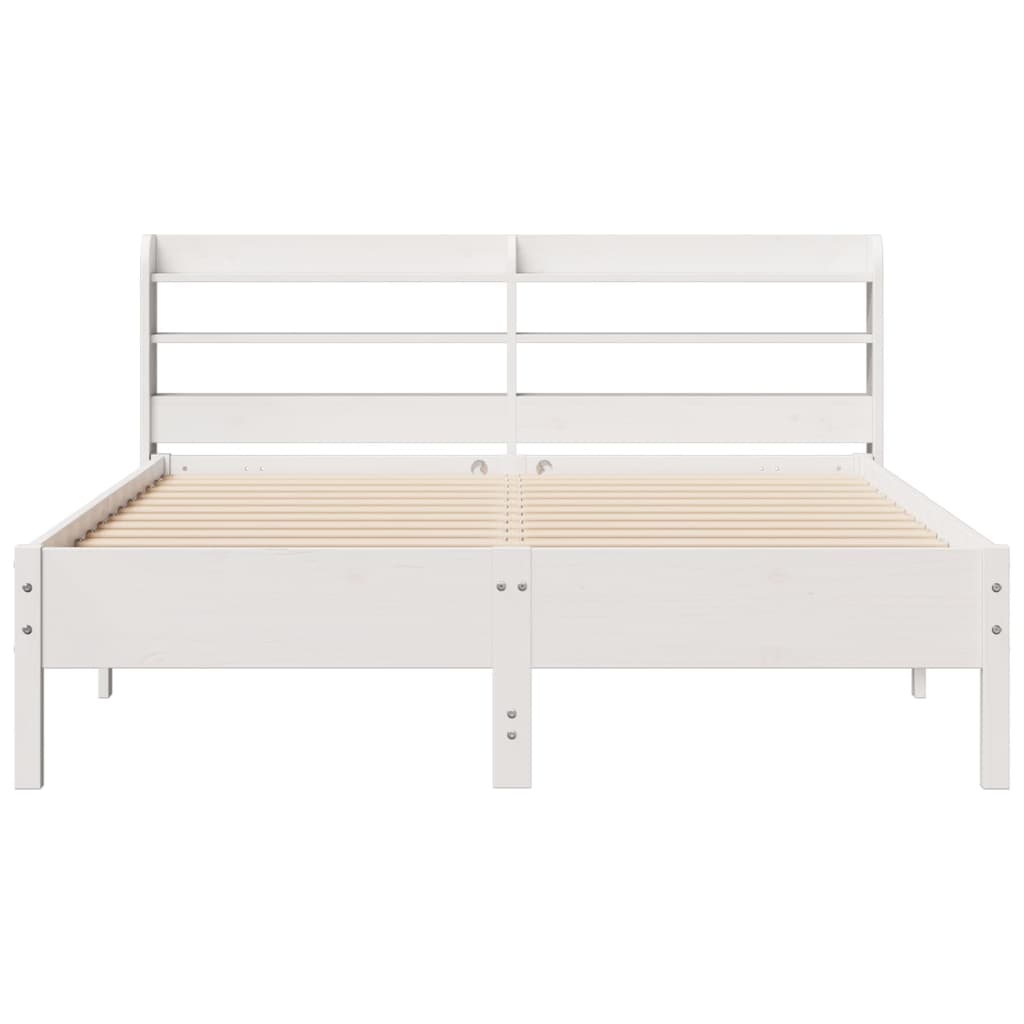 vidaXL Bedframe zonder matras massief grenenhout wit 160x200 cm, foto 4