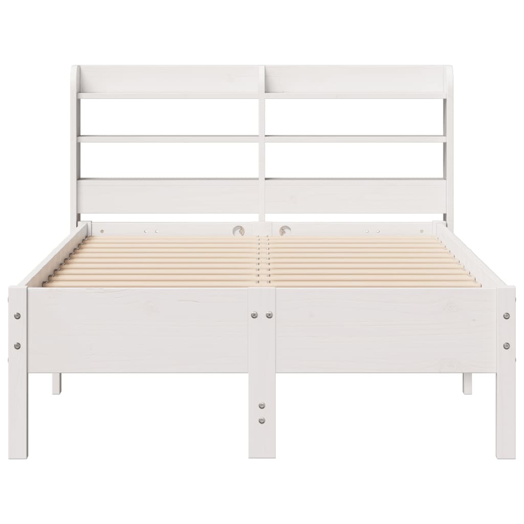 vidaXL Bedframe zonder matras massief grenenhout wit 90x190 cm, foto 4