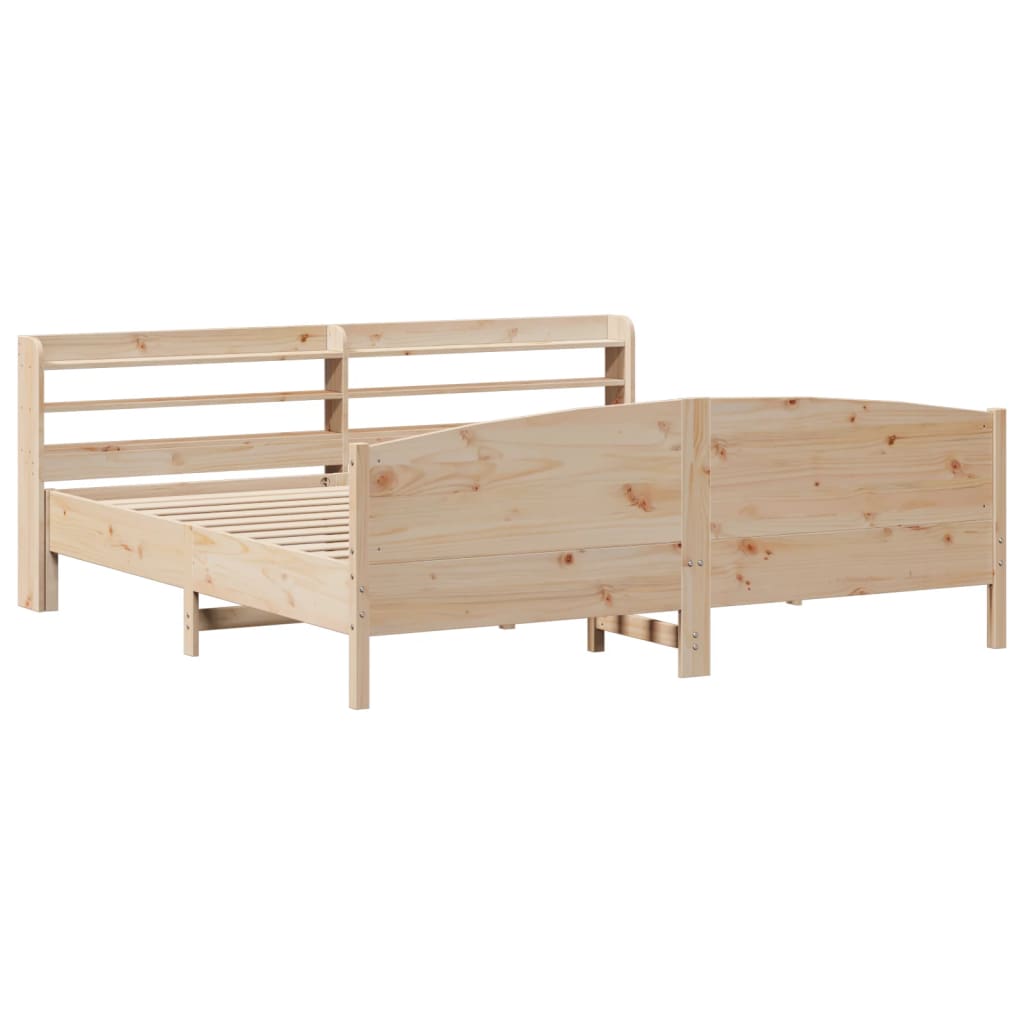 vidaXL Bedframe zonder matras massief grenenhout 200x200 cm afbeelding