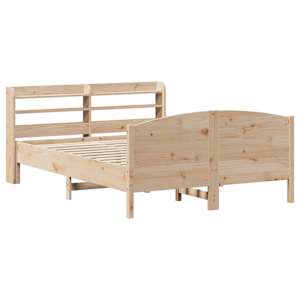 Postel bez matrace 120 x 200 cm masivní borovice - obrázek 3