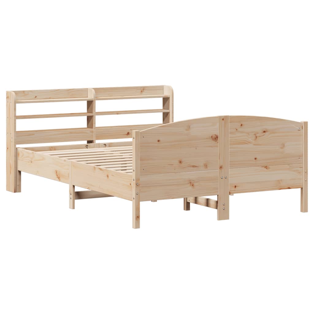 vidaXL Bedframe zonder matras massief grenenhout 140x190 cm afbeelding