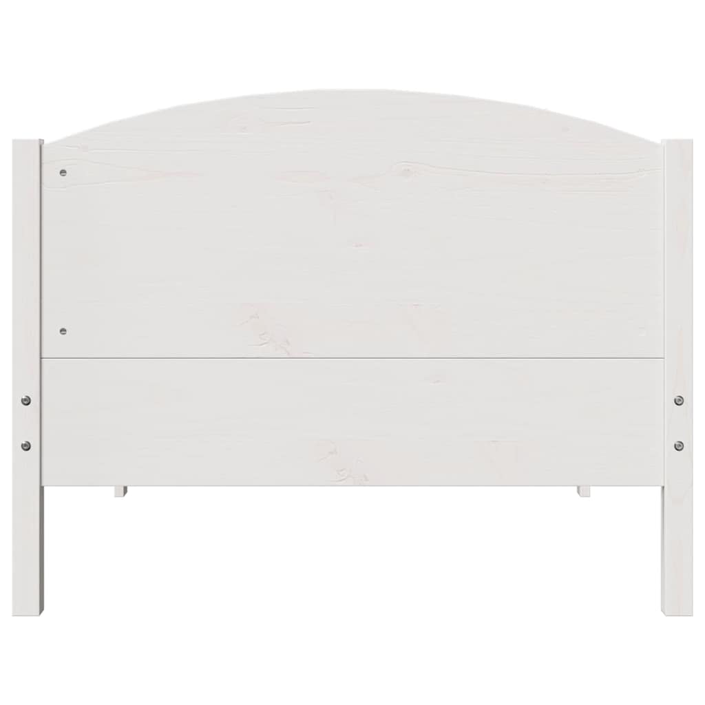 vidaXL Bedframe zonder matras massief grenenhout wit 75x190 cm, foto 4