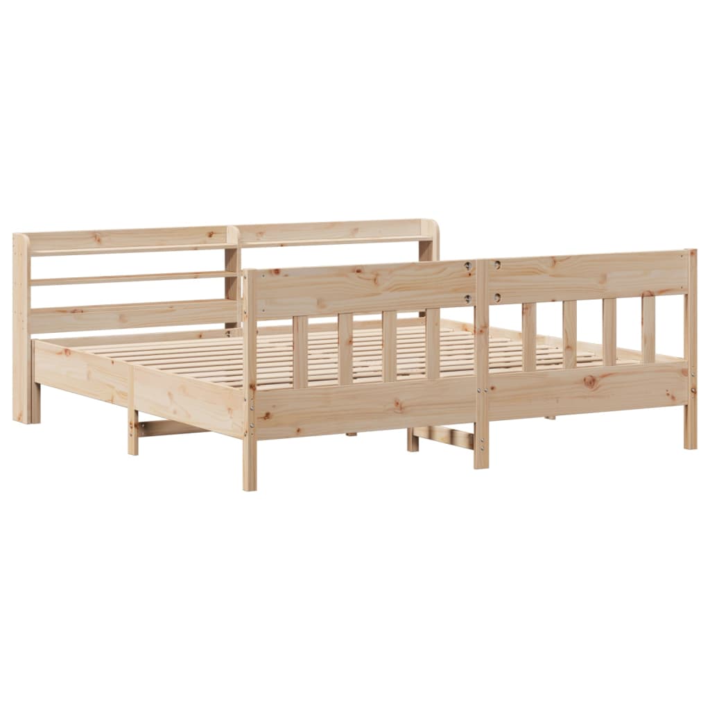 vidaXL Bedframe zonder matras massief grenenhout 200x200 cm afbeelding