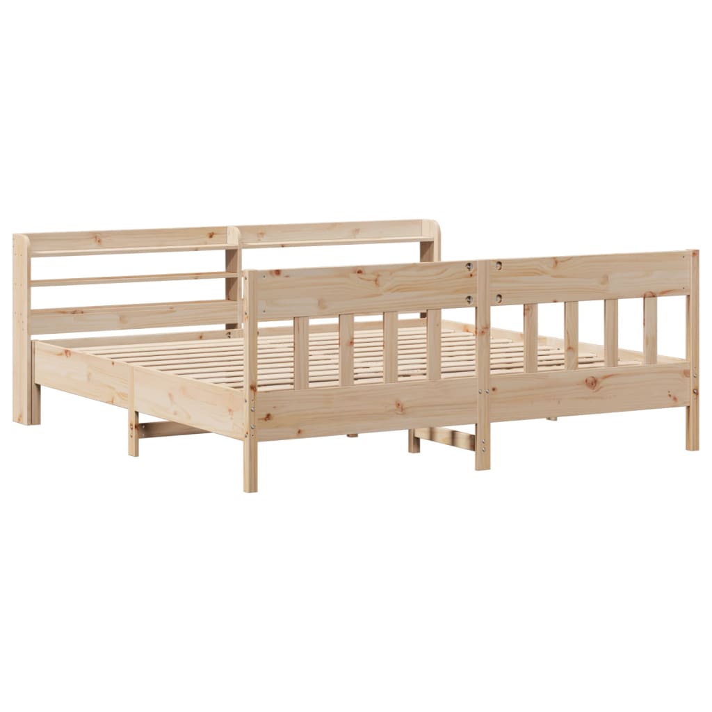 vidaXL Bedframe zonder matras massief grenenhout 180x200 cm afbeelding