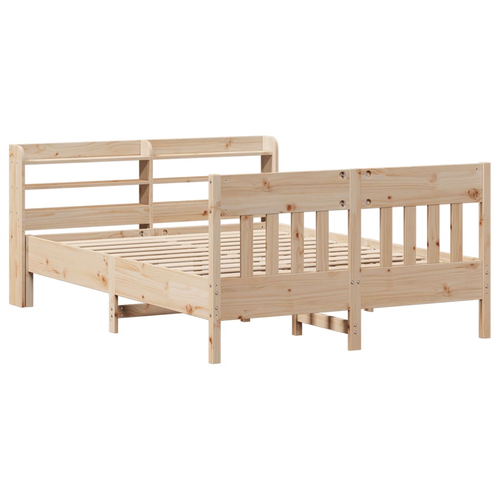 vidaXL Bedframe zonder matras massief grenenhout 150x200 cm afbeelding