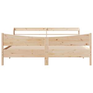 Rám postele s čelem 200 x 200 cm masivní borové dřevo - obrázek 4