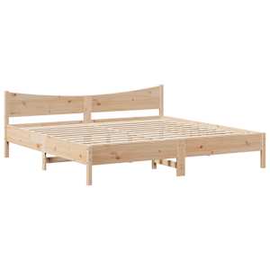 Rám postele s čelem 200 x 200 cm masivní borové dřevo - obrázek 5