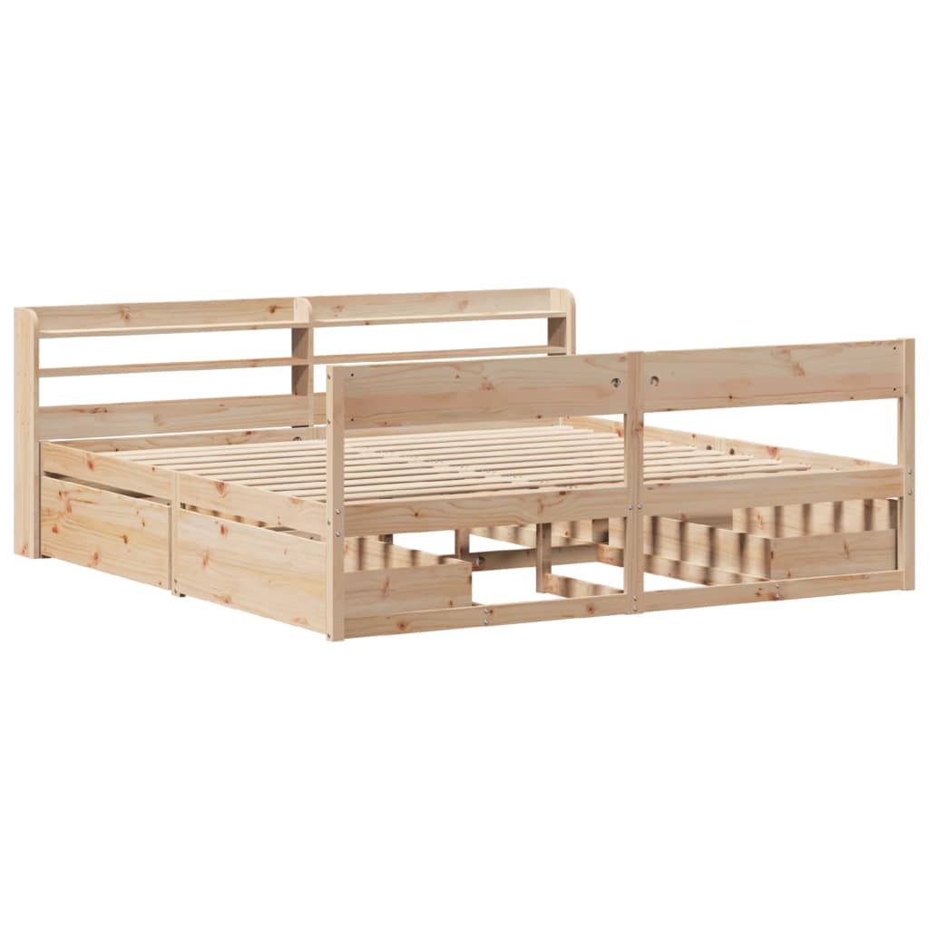vidaXL Bedframe zonder matras massief grenenhout 200x200 cm afbeelding