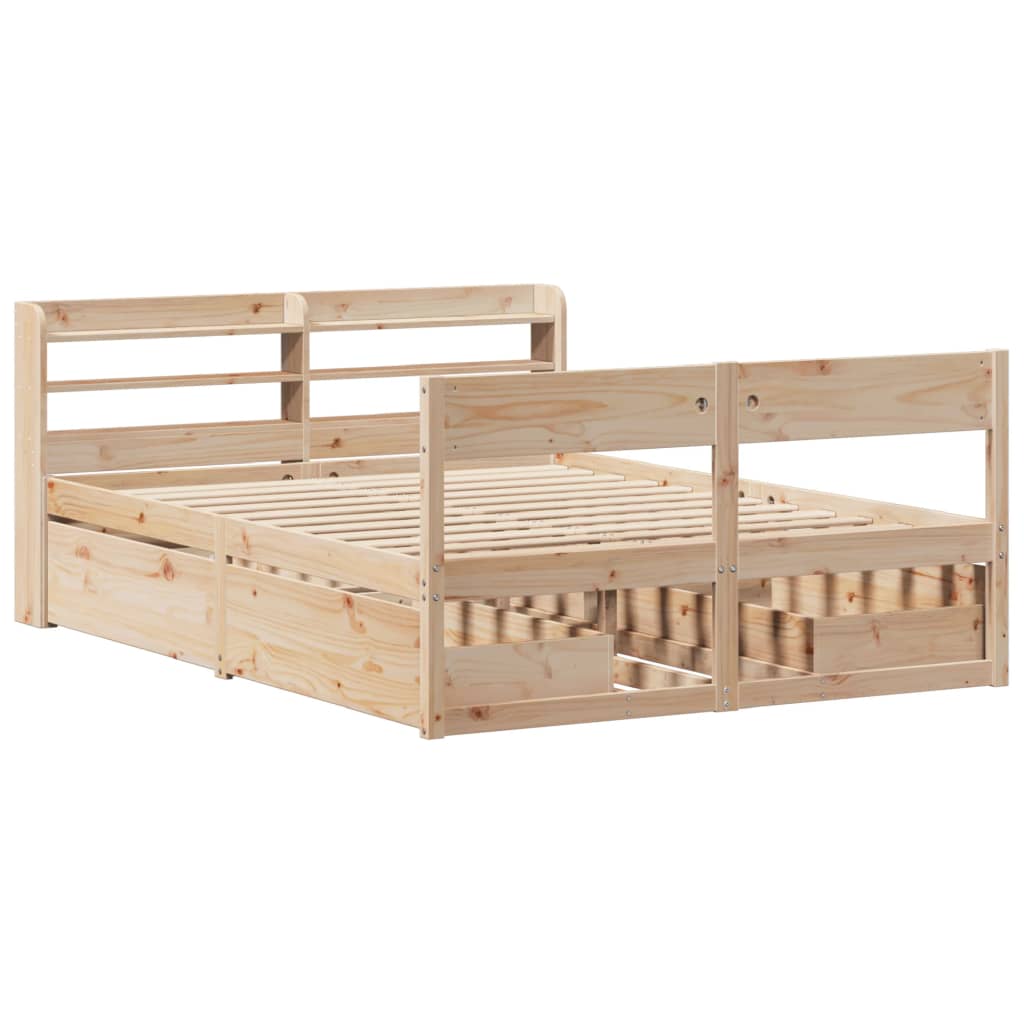 vidaXL Bedframe zonder matras massief grenenhout 160x200 cm afbeelding