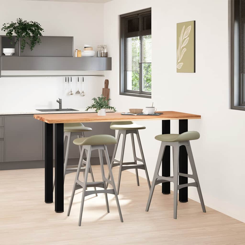 Bartafel rechthoekig 180x80x102 cm massief eikenhout lichtbruin