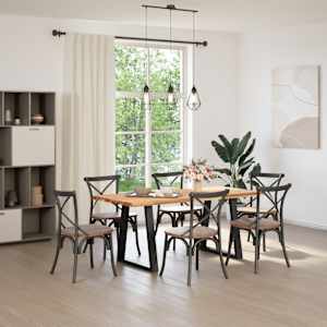 vidaXL Esstisch Hellbraun 180x80x74 cm Massivholz Eiche Rechteckig