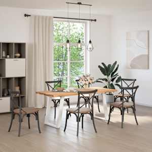 vidaXL Esstisch Hellbraun 180x80x74 cm Massivholz Eiche Rechteckig