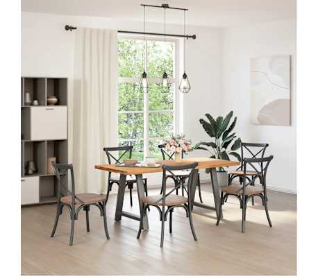 vidaXL Esstisch Hellbraun 180x80x74 cm Massivholz Eiche Rechteckig