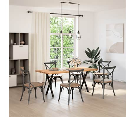 vidaXL Esstisch Hellbraun 180x80x74 cm Massivholz Eiche Rechteckig