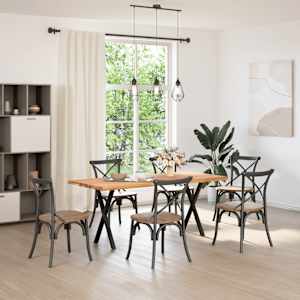 vidaXL Esstisch Hellbraun 180x80x74 cm Massivholz Eiche Rechteckig