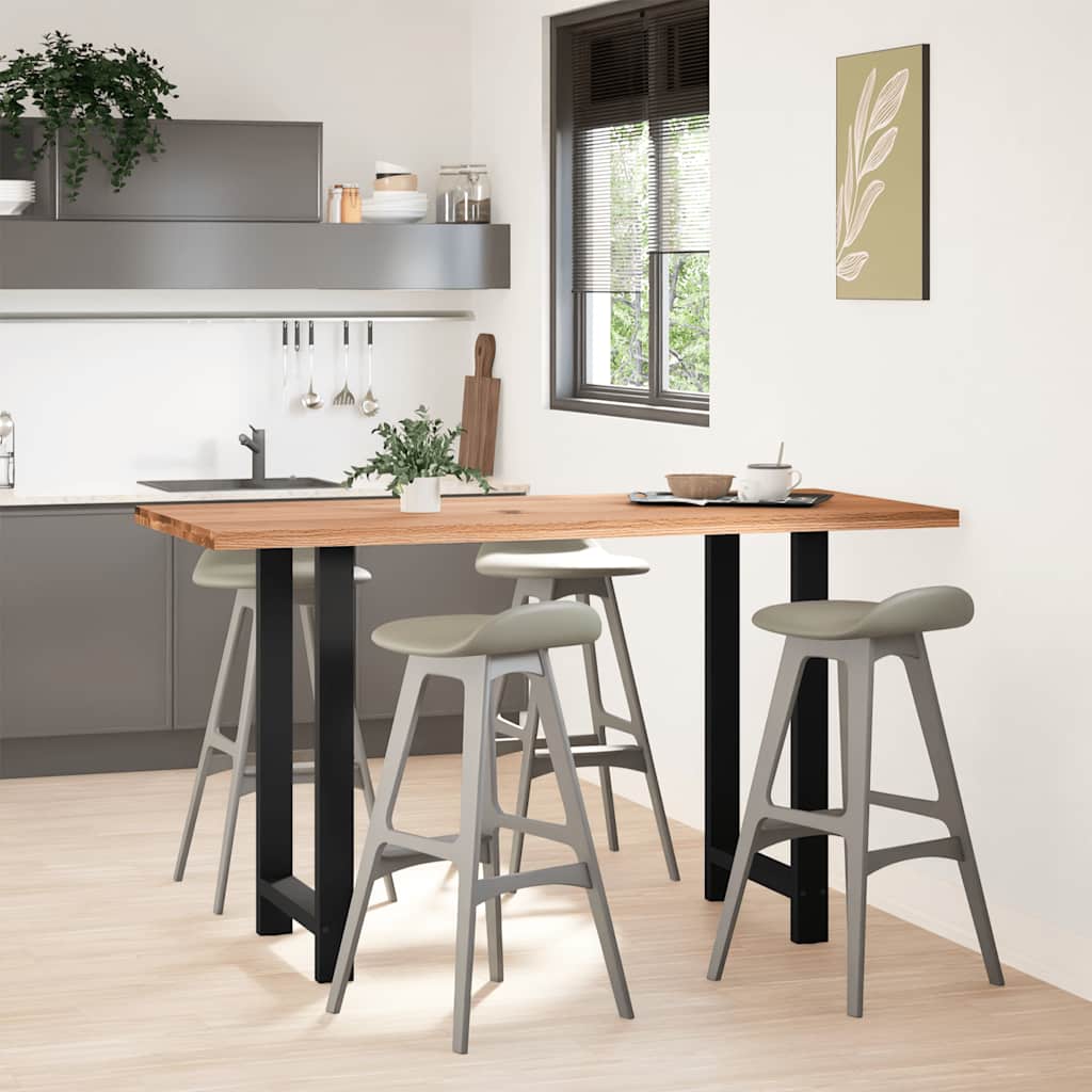 vidaXL Bartafel rechthoekig 180x80x112 cm massief eikenhout lichtbruin afbeelding