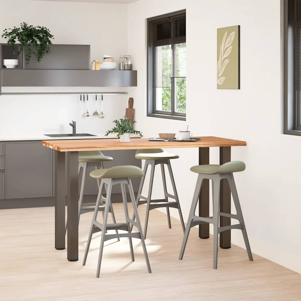 vidaXL Bartafel met natuurlijke rand 180x80x102 cm massief eikenhout afbeelding