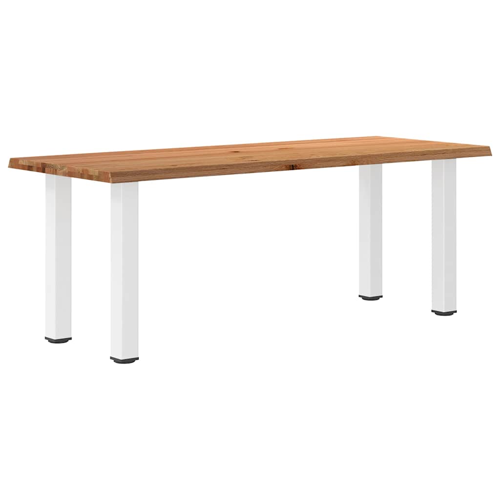 Eettafel met natuurlijke rand massief eikenhout rechthoekig