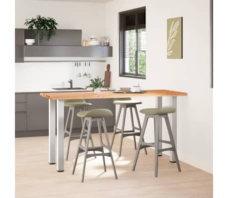 vidaXL Bartisch mit Baumkanten 200x80x92cm Massivholz Eiche Rechteckig