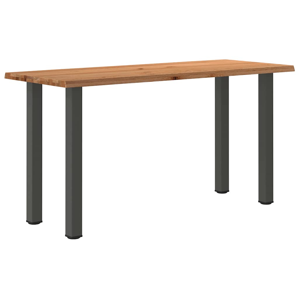 Bartafel met natuurlijke rand 200x80x92 cm massief eikenhout