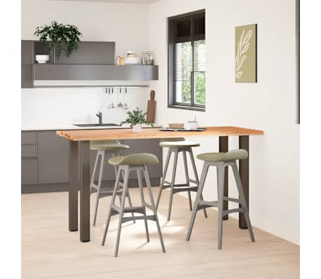 vidaXL Bartafel met natuurlijke rand 200x80x92 cm massief eikenhout