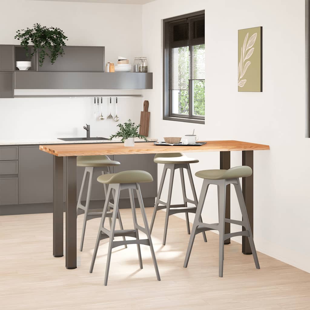vidaXL Bartafel rechthoekig boomrand 200x80x102 cm massief eikenhout afbeelding