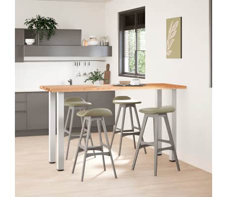 vidaXL Bartisch Hellbraun 200x80x112 cm Massivholz Eiche Rechteckig