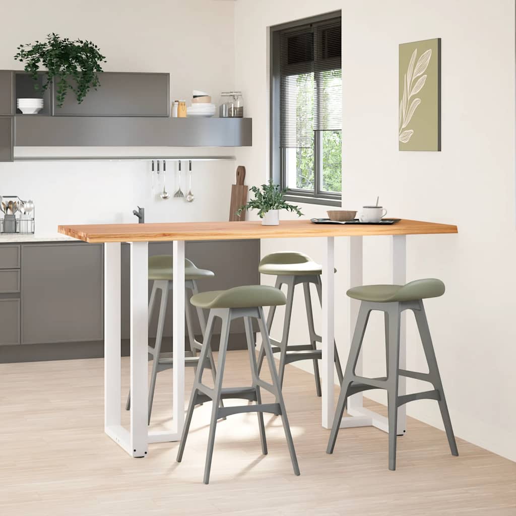 vidaXL Bartafel rechthoekig boomrand 200x80x112 cm massief eikenhout afbeelding