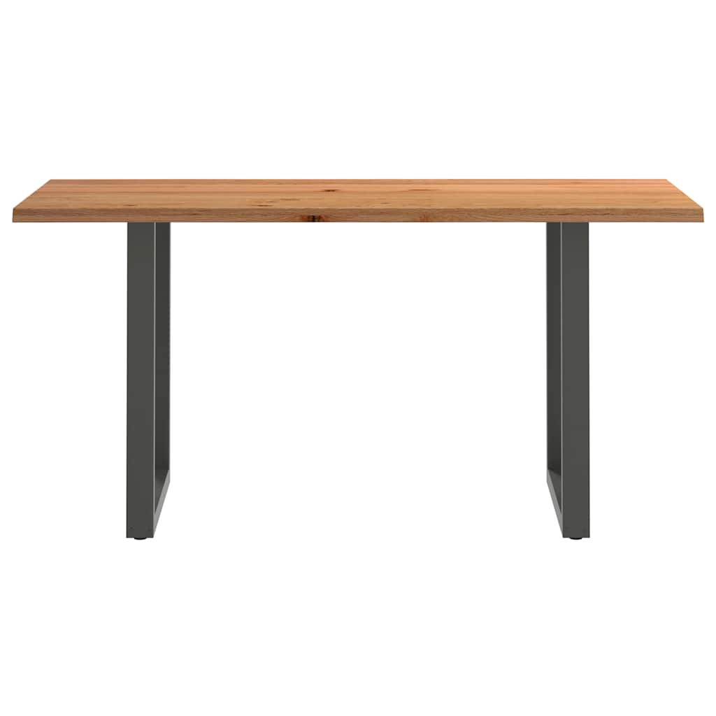 Bartafel rechthoekig boomrand 200x80x102 cm massief eikenhout - Afbeelding 4