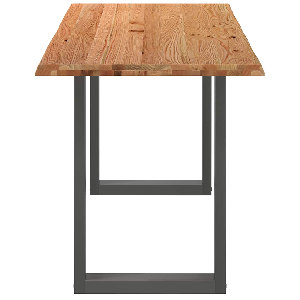 Bartafel rechthoekig boomrand 200x80x102 cm massief eikenhout - Afbeelding 5