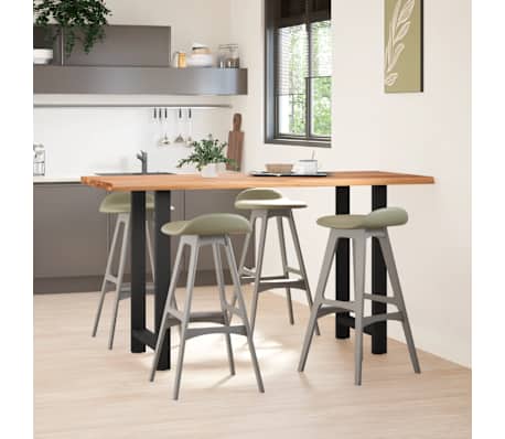 vidaXL Bartisch mit Baumkanten 200x80x102 cm Massivholz Rechteckig