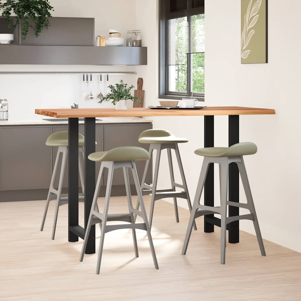 vidaXL Bartafel met natuurlijke rand 180x80x112 cm massief eikenhout afbeelding