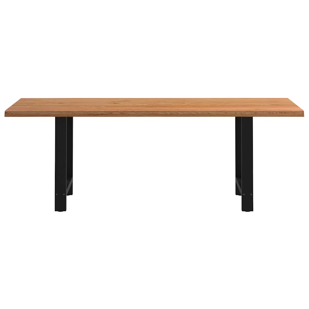 Thumbnail - vidaXL Esstisch Hellbraun 220x80x74 cm Massivholz Eiche Rechteckig