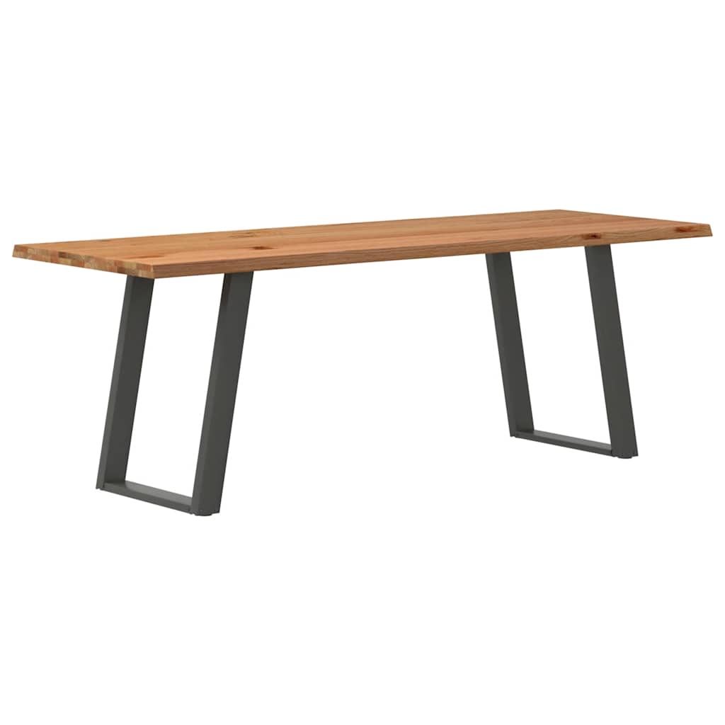 vidaXL Jídelní stůl s živou hranou 220x80x74cm masivní dub obdélníkový
