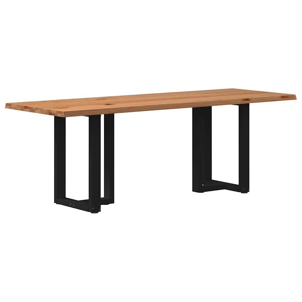 vidaXL Jídelní stůl s živou hranou 220x80x74cm masivní dub obdélníkový