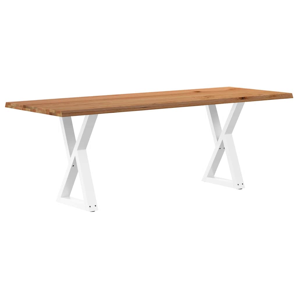 vidaXL Jídelní stůl s nepravidelnými hranami světle hnědá 220x80x74 cm
