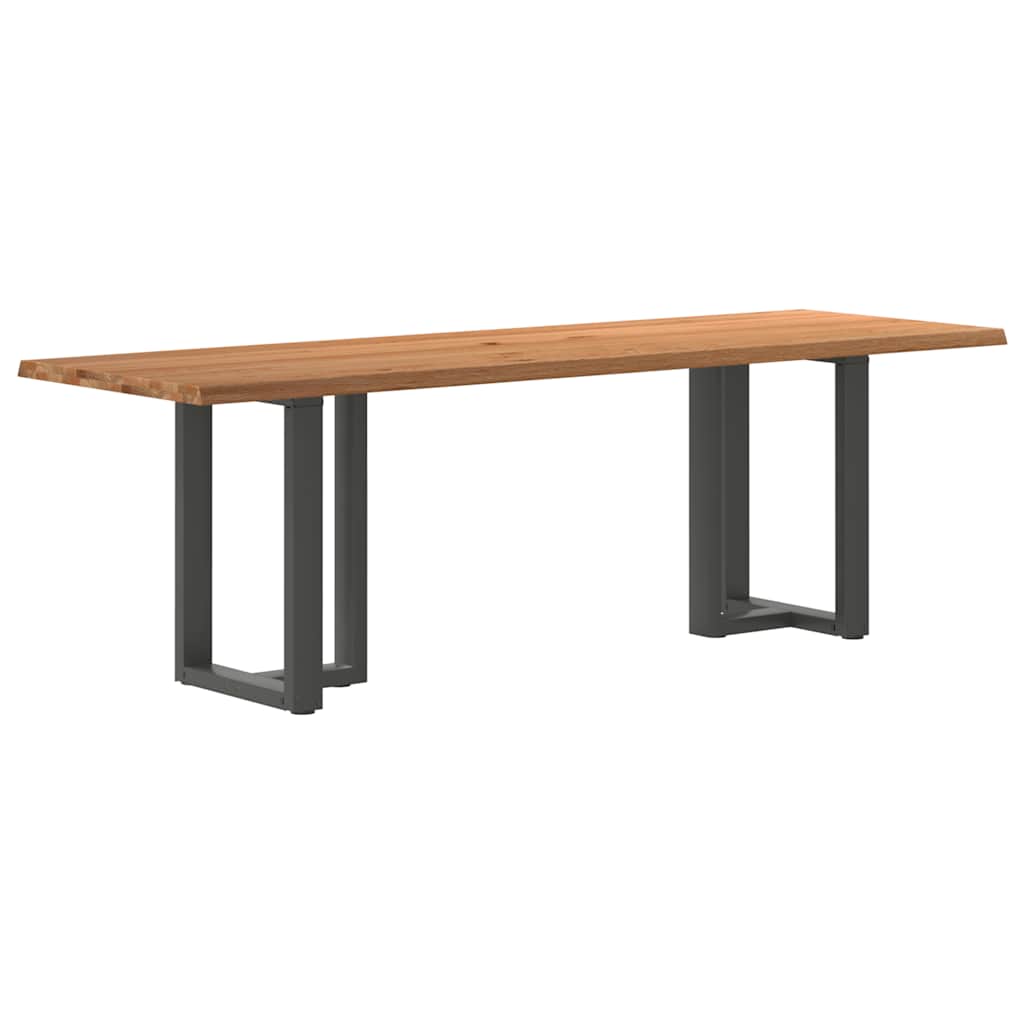 vidaXL Jídelní stůl s živou hranou 240x80x74cm masivní dub obdélníkový