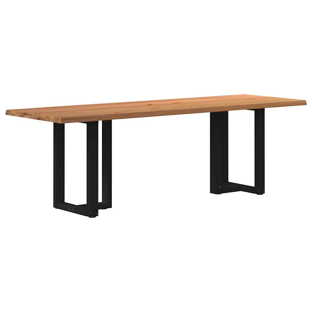 vidaXL Jídelní stůl s živou hranou 240x80x74cm masivní dub obdélníkový