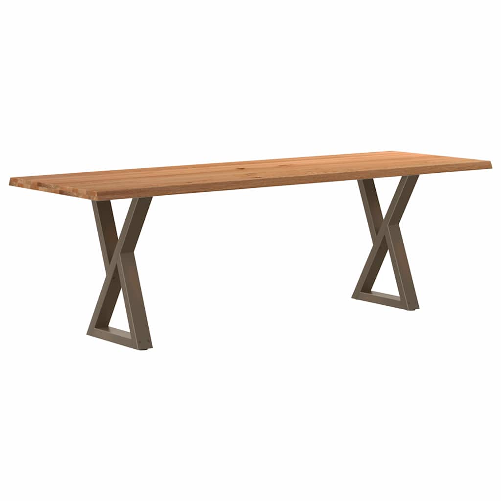 vidaXL Jídelní stůl s nepravidelnými hranami světle hnědá 240x80x74 cm