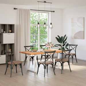 vidaXL Esstisch Hellbraun 180x90x74 cm Massivholz Eiche Rechteckig