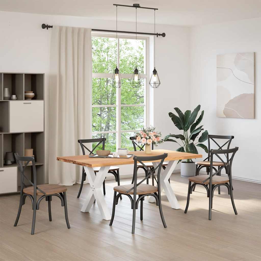vidaXL Esstisch Hellbraun 180x90x74 cm Massivholz Eiche Rechteckig
