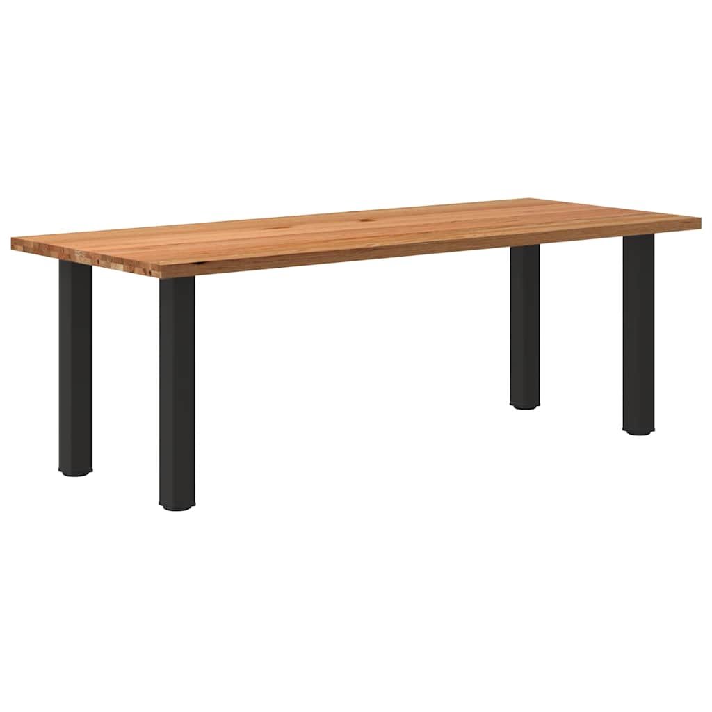 vidaXL Esstisch Hellbraun 220x90x74 cm Massivholz Eiche Rechteckig